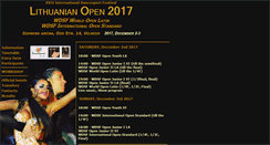 Desktop Screenshot of lithuanianopen.dancesport.lt